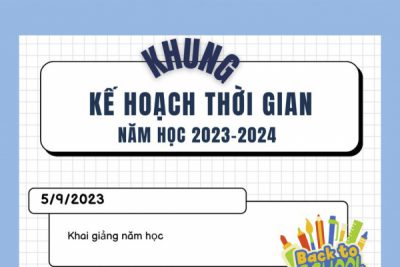 Bộ GDĐT ban hành khung kế hoạch thời gian năm học 2023-2024