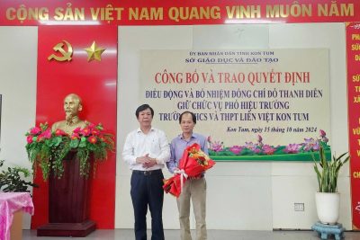 Công bố và trao quyết định điều động, bổ nhiệm Phó Hiệu trưởng tại các trường THPT trực thuộc Sở Giáo dục và Đào tạo